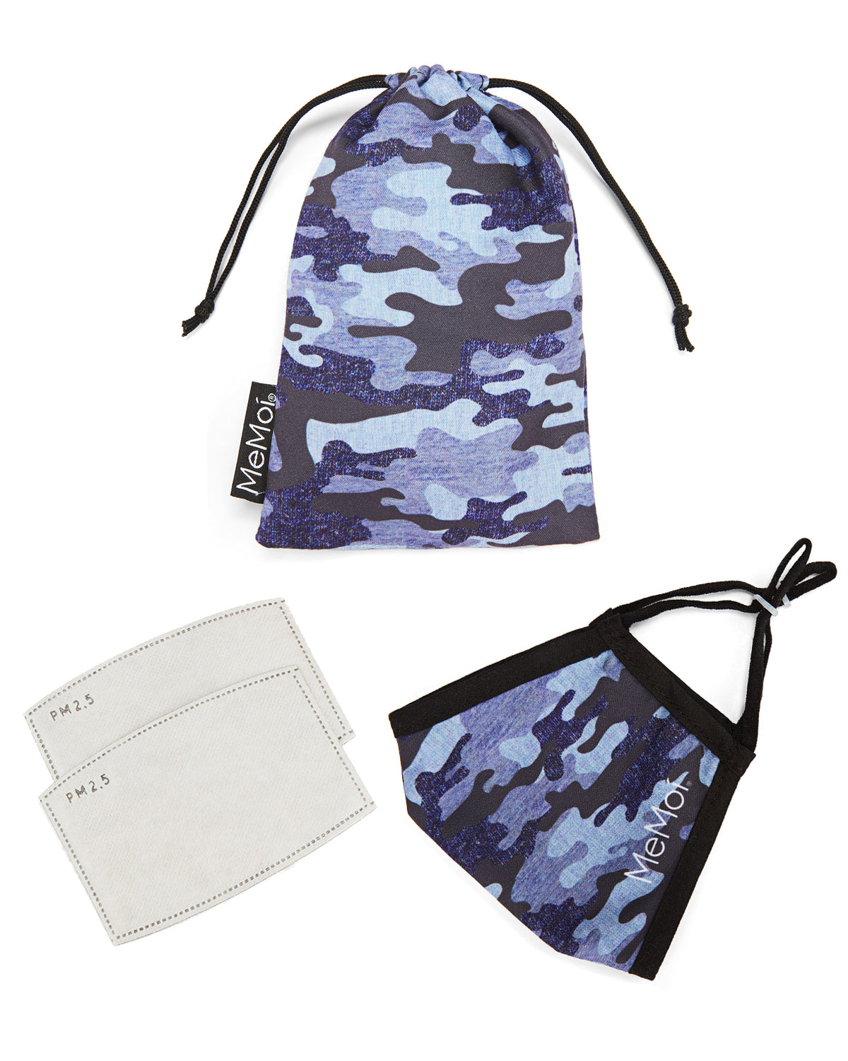 Navy Camo Unisex Face Covering : Color: Navy