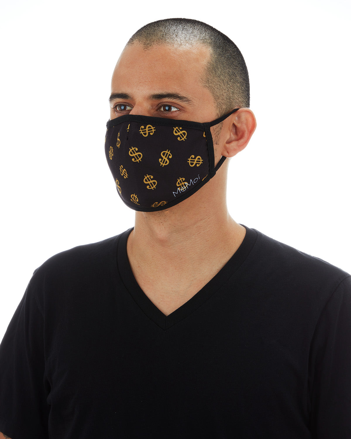Dollar Signs Unisex Face Covering : Color: Black