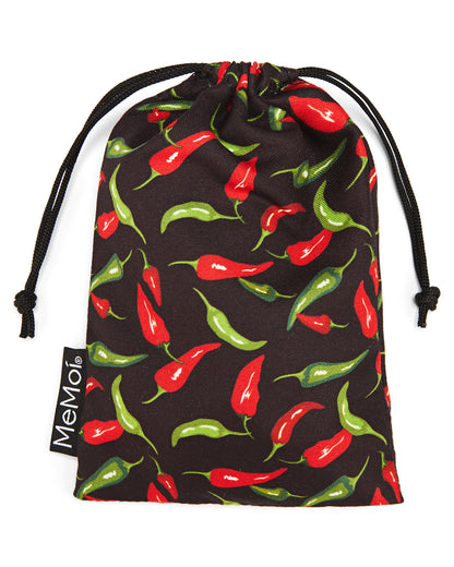 Chili Peppers Unisex Face Covering : Color: Black