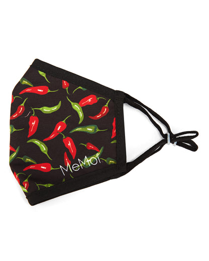 Chili Peppers Unisex Face Covering : Color: Black