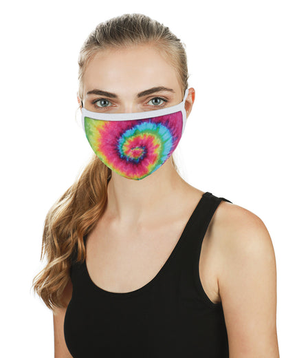 Pastel Groovy Tie-Dye Unisex Face Covering : Color: Tie Dye Multi