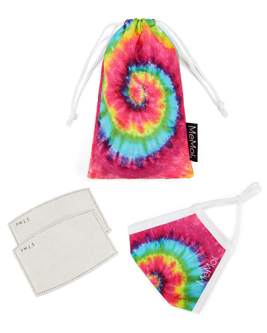Pastel Groovy Tie-Dye Unisex Face Covering : Color: Tie Dye Multi
