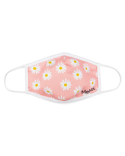 Daisies Kids Unisex Face Covering : Color: Pink