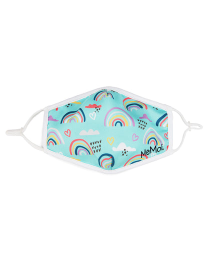 Rainbows Kids Unisex Face Covering : Color: Aqua