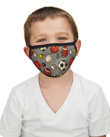 Sports Kids Unisex Face Covering : Color: Medium Gray Heather