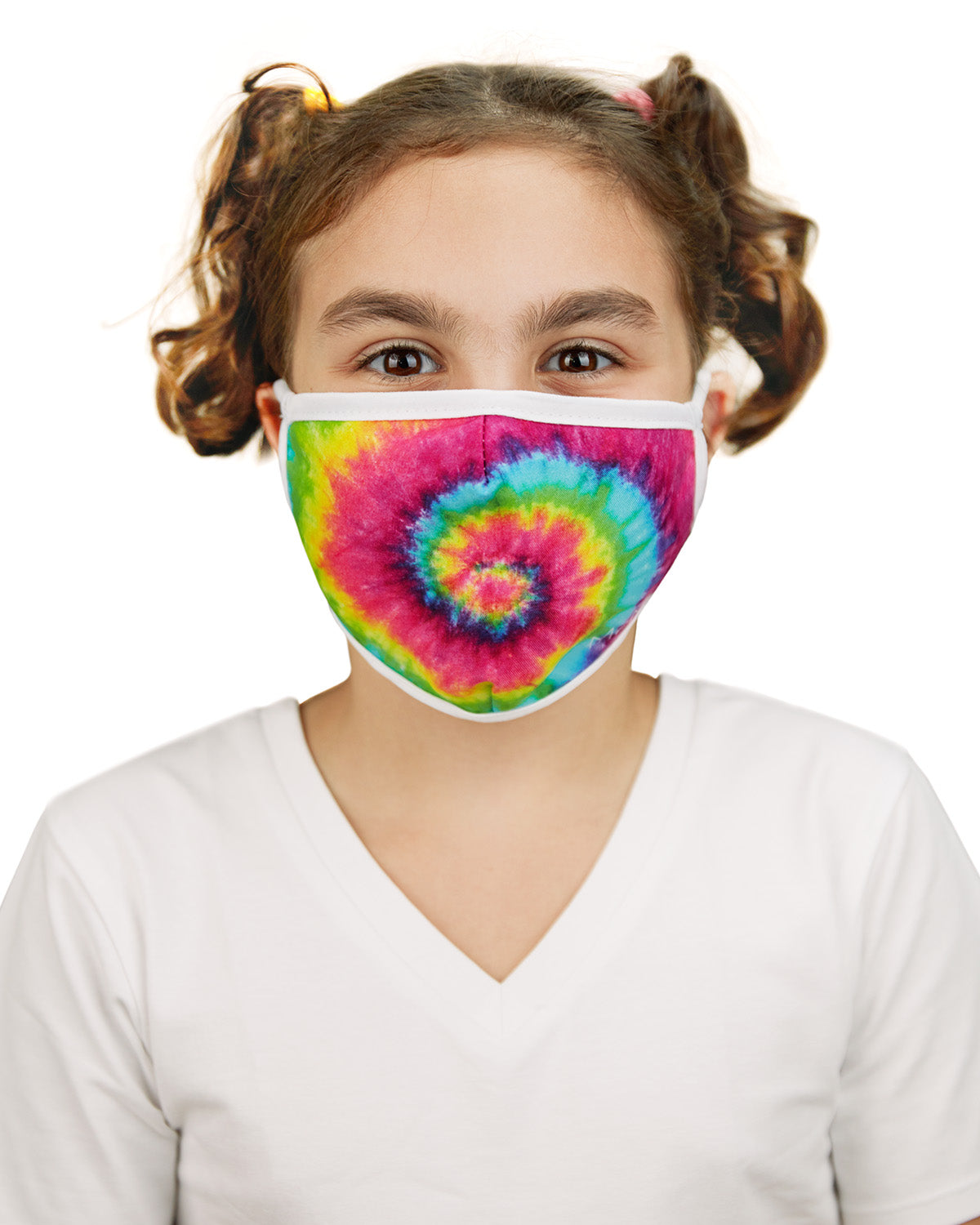 Pastel Tie-Dye Kids Unisex Face Covering : Color: Tie Dye