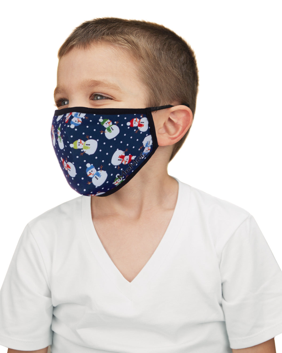 Snowman Kids Unisex Face Covering : Color: Navy