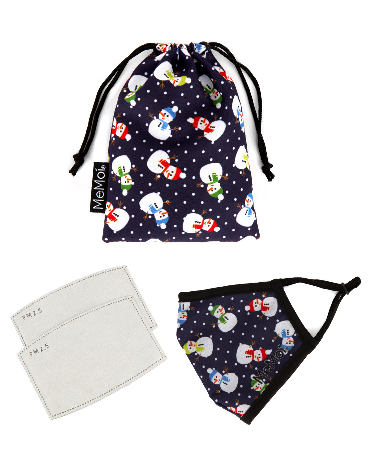 Snowman Kids Unisex Face Covering : Color: Navy