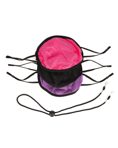 Unisex Lightweight Seamless Face Covering 3-Pack : Color: PINK/PURPLE/BLACK