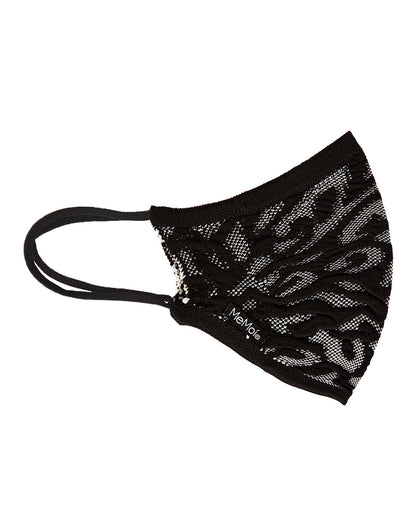 Unisex Zebra Pattern Face Covering : Color: Black