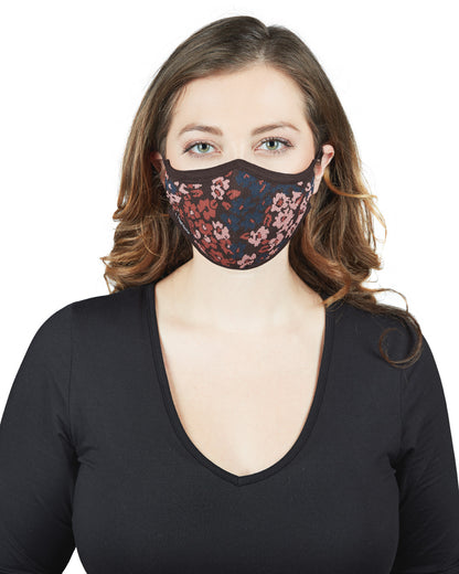 Ditsy Floral Unisex Face Covering : Color: Java