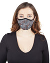 Geometric Print Unisex Face Covering : Color: Black