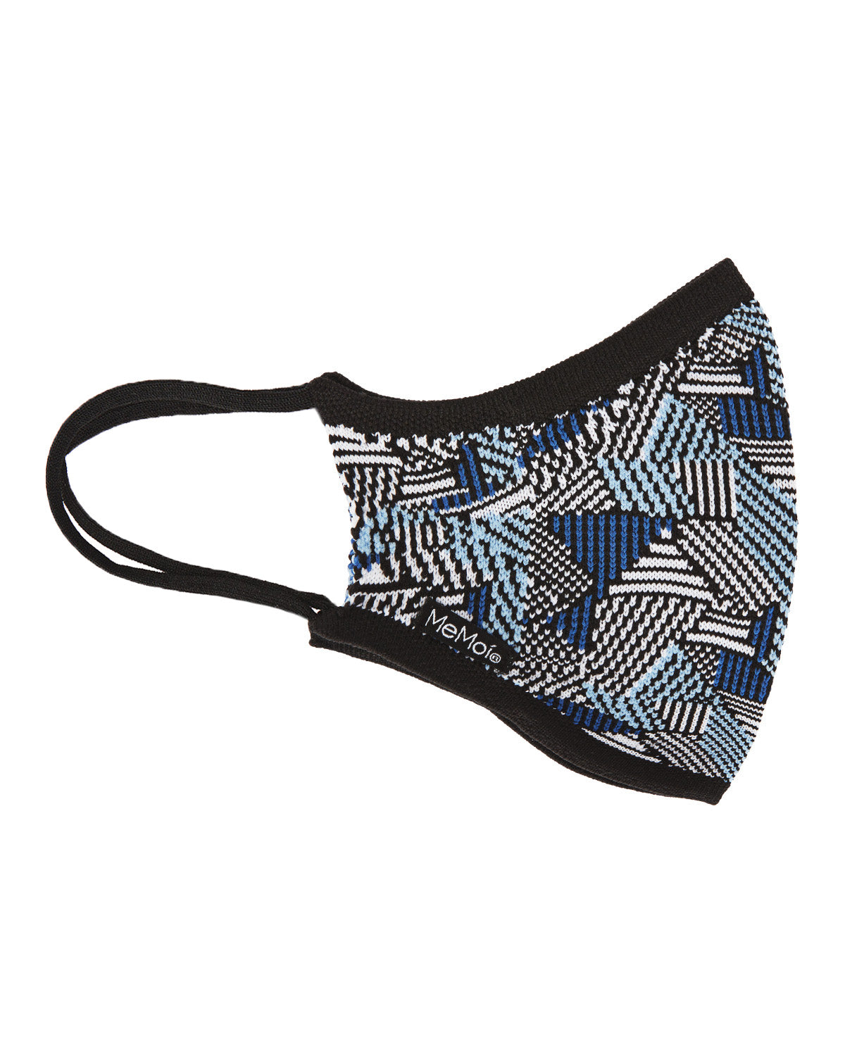 Geometric Print Unisex Face Covering : Color: Black
