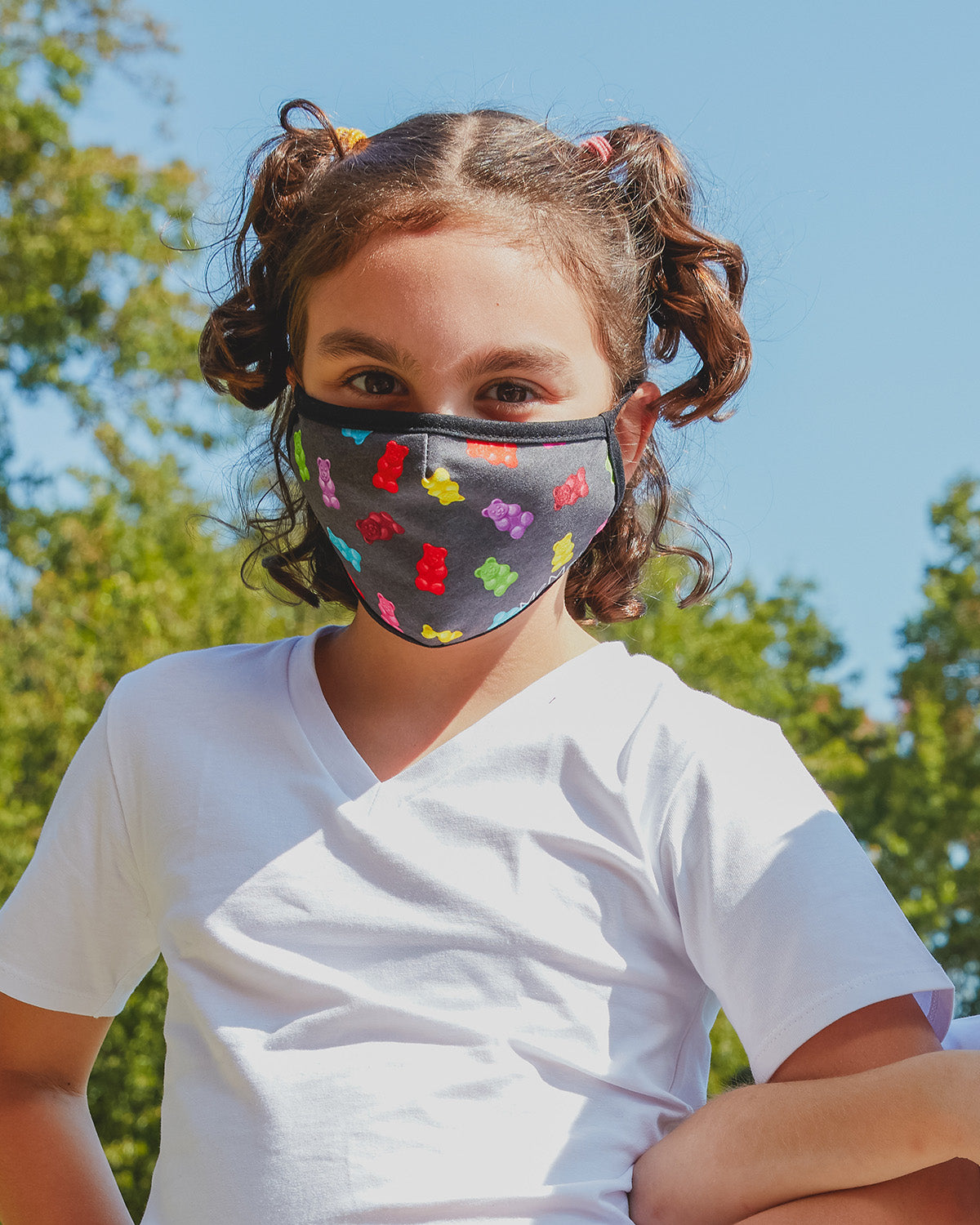 Gummy Bears Kids Unisex Face Covering : Color: Dark Gray Heather