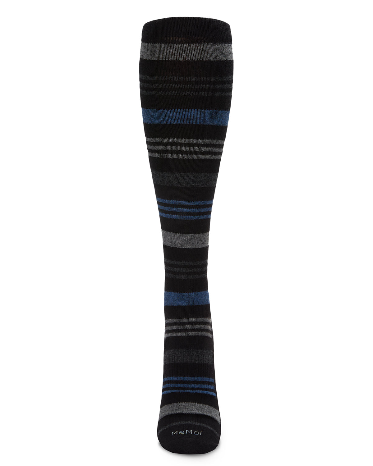 Unisex Black Multi Striped Cotton Blend 15-20mmHg Graduated Compression Socks : Color: Black-Pink