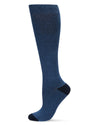 WellFit 15-20mmHg Off Black Cotton Compression Socks : Color: Denim Heather