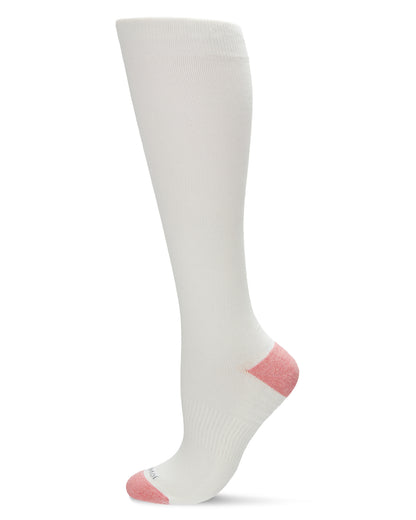 WellFit 15-20mmHg Off Black Cotton Compression Socks : Color: Ivory