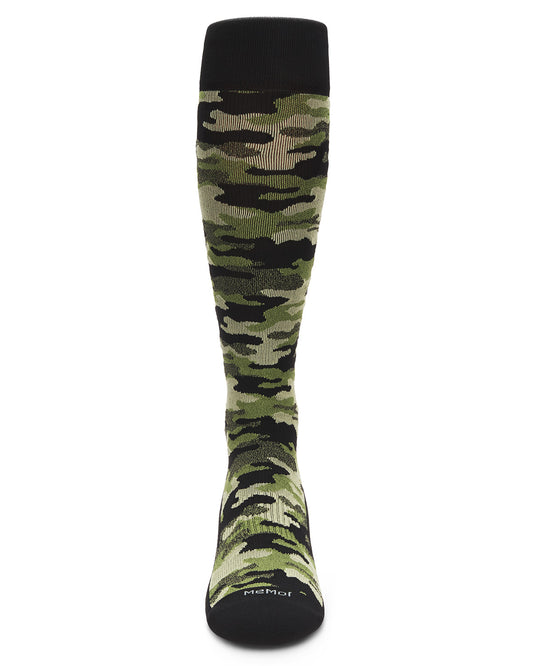 Unisex Camo Nylon 15-20mmHg Graduated Compression Socks : Color: Green