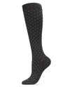 Unisex Swiss Dot Cotton Blend 15-20mmHg Graduated Compression Socks : Color: Dark Gray Heather