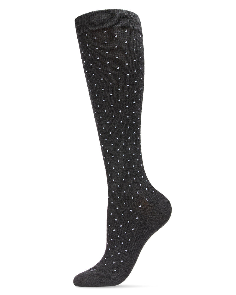 MeMoi Swiss Dot Cotton Compression Socks