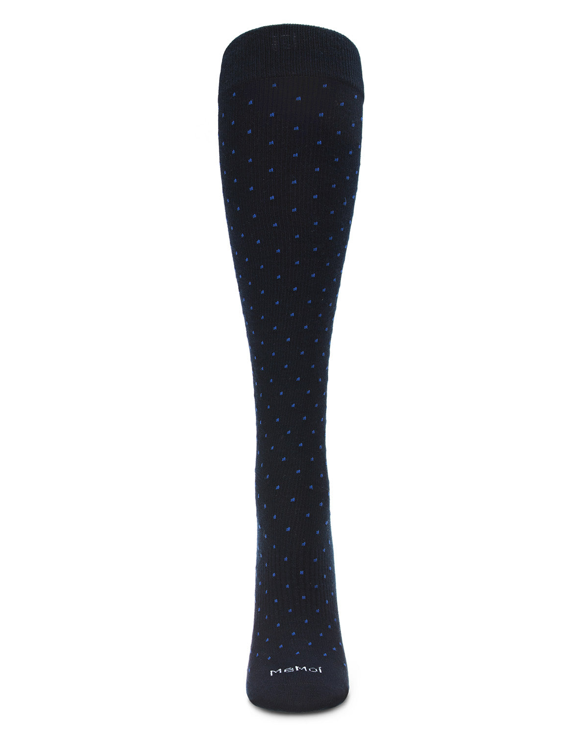 Unisex Swiss Dot Cotton Blend 15-20mmHg Graduated Compression Socks : Color: Navy