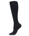 Unisex Swiss Dot Cotton Blend 15-20mmHg Graduated Compression Socks : Color: Navy