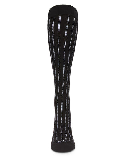 Unisex Highway Stripe Cotton Blend 15-20mmHg Graduated Compression Socks : Color: Black
