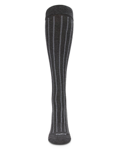 Unisex Highway Stripe Cotton Blend 15-20mmHg Graduated Compression Socks : Color: Black
