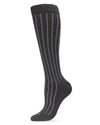 Unisex Highway Stripe Cotton Blend 15-20mmHg Graduated Compression Socks : Color: Dark Gray Heather