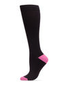 Unisex Solid Nylon 15-20mmHg Graduated Compression Socks : Color: Black