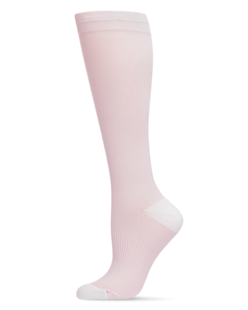 Unisex Solid Nylon 15-20mmHg Graduated Compression Socks