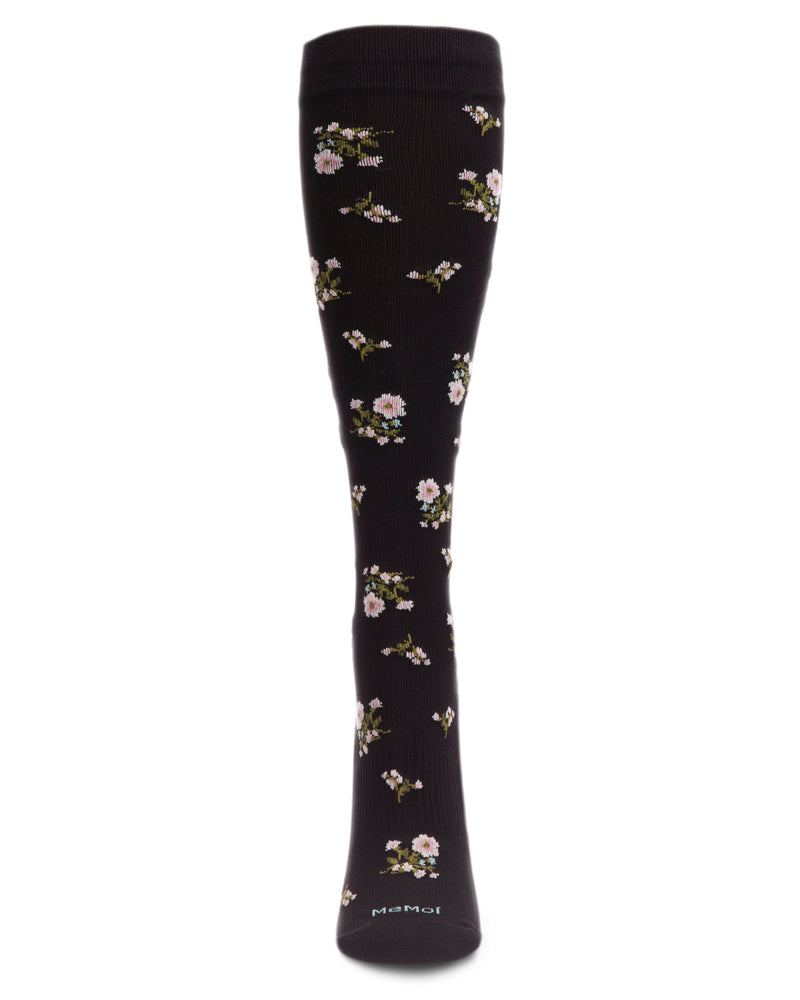 Women's Ditsy Floral Nylon 15-20mmHg Graduated Compression Socks