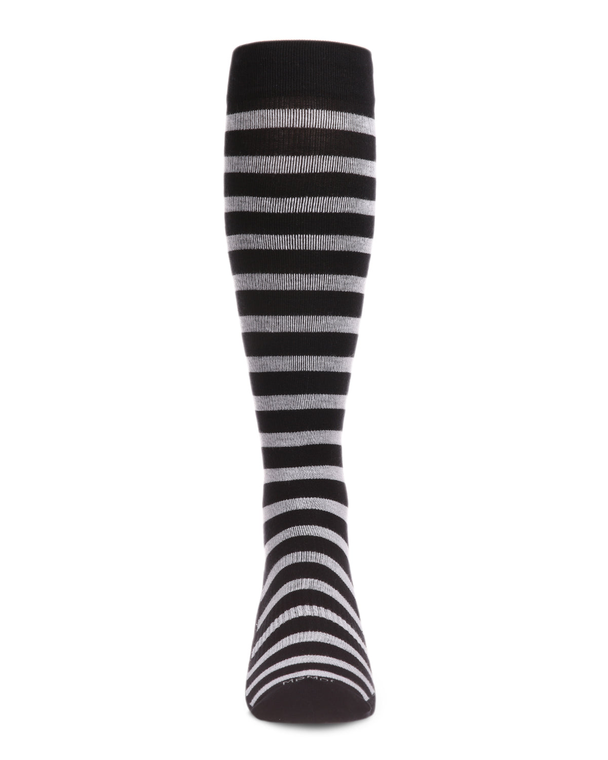 Men’s Cabana Stripe Bamboo Blend 8-15mmHg Graduated Compression Socks : Color: Black