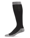 Men's Two-Tone Contrast Bamboo Blend 8-15mmHg Graduated Compression Socks : Color: Black