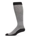 Men's Two-Tone Contrast Bamboo Blend 8-15mmHg Graduated Compression Socks : Color: Med Gray Heather