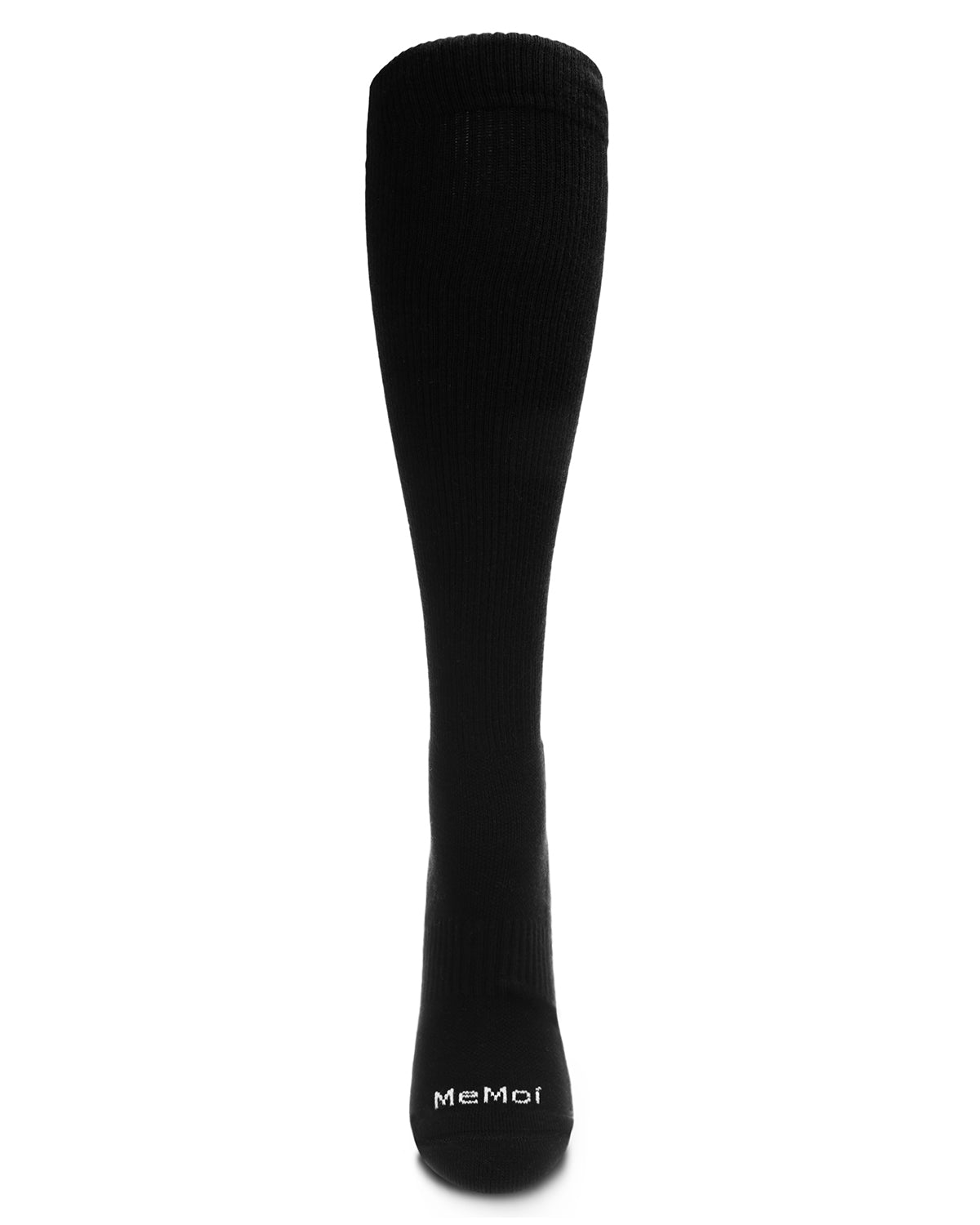 Unisex Classic Athletic Cushion Sole Knee High Cotton Blend 15-20mmHg Graduated Compression Socks : Color: Black