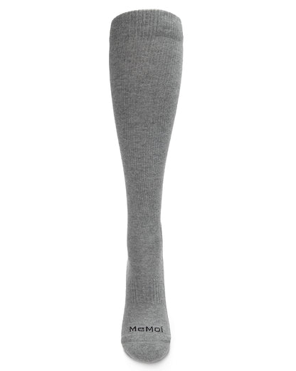 Unisex Classic Athletic Cushion Sole Knee High Cotton Blend 15-20mmHg Graduated Compression Socks : Color: Medium Gray Heather