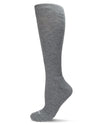 Unisex Solid Merino Cushion Sole Knee High Wool Blend 15-20mmHg Graduated Compression Socks : Color: Medium Gray Heather