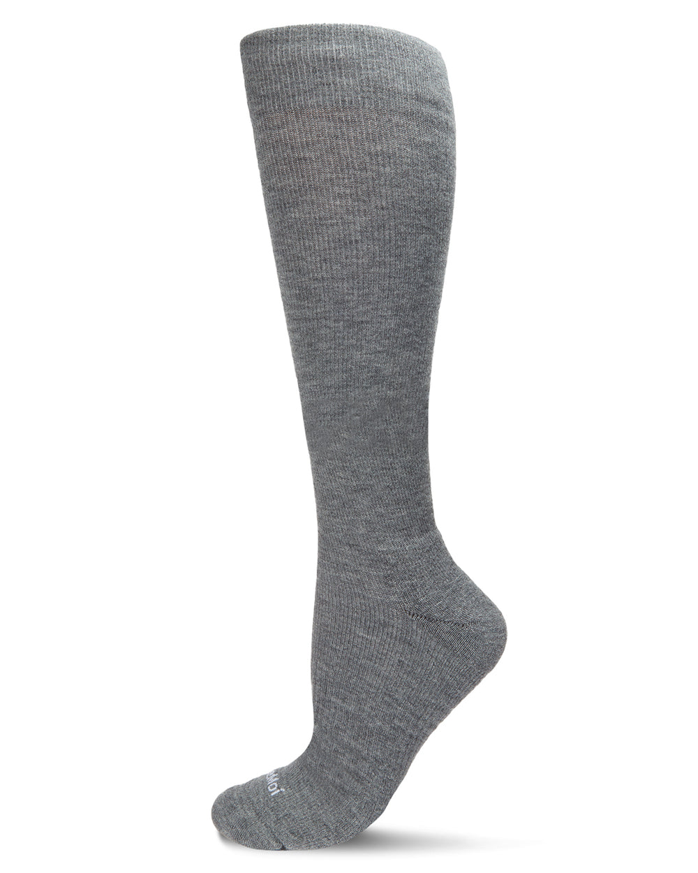 Unisex Solid Merino Cushion Sole Knee High Wool Blend 15-20mmHg Graduated Compression Socks : Color: Medium Gray Heather