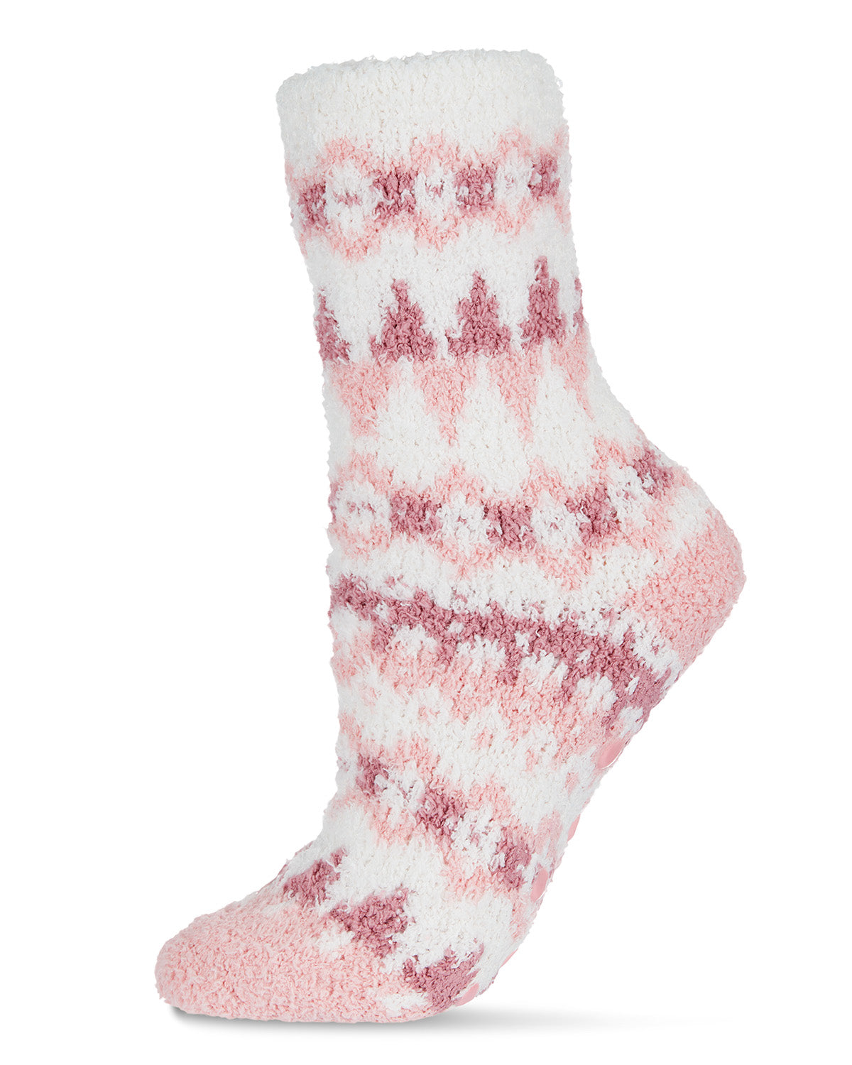 Pink Diamond Cozy Non-Skid Sock & Fleece-Lined Legging Set : Color: Pink-Gray