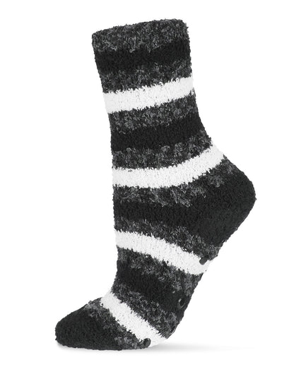 Women's Charcoal Stripe Cozy Sock And Legging Set : Color: Charcoal Stripe