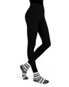 Black & White Diamond Cozy Sock & Legging Set : Color: Gray-Black