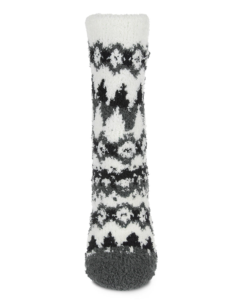 MeMoi Black & White Diamond Cozy Sock & Legging Set
