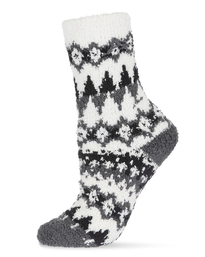 Black & White Diamond Cozy Sock & Legging Set : Color: Gray-Black