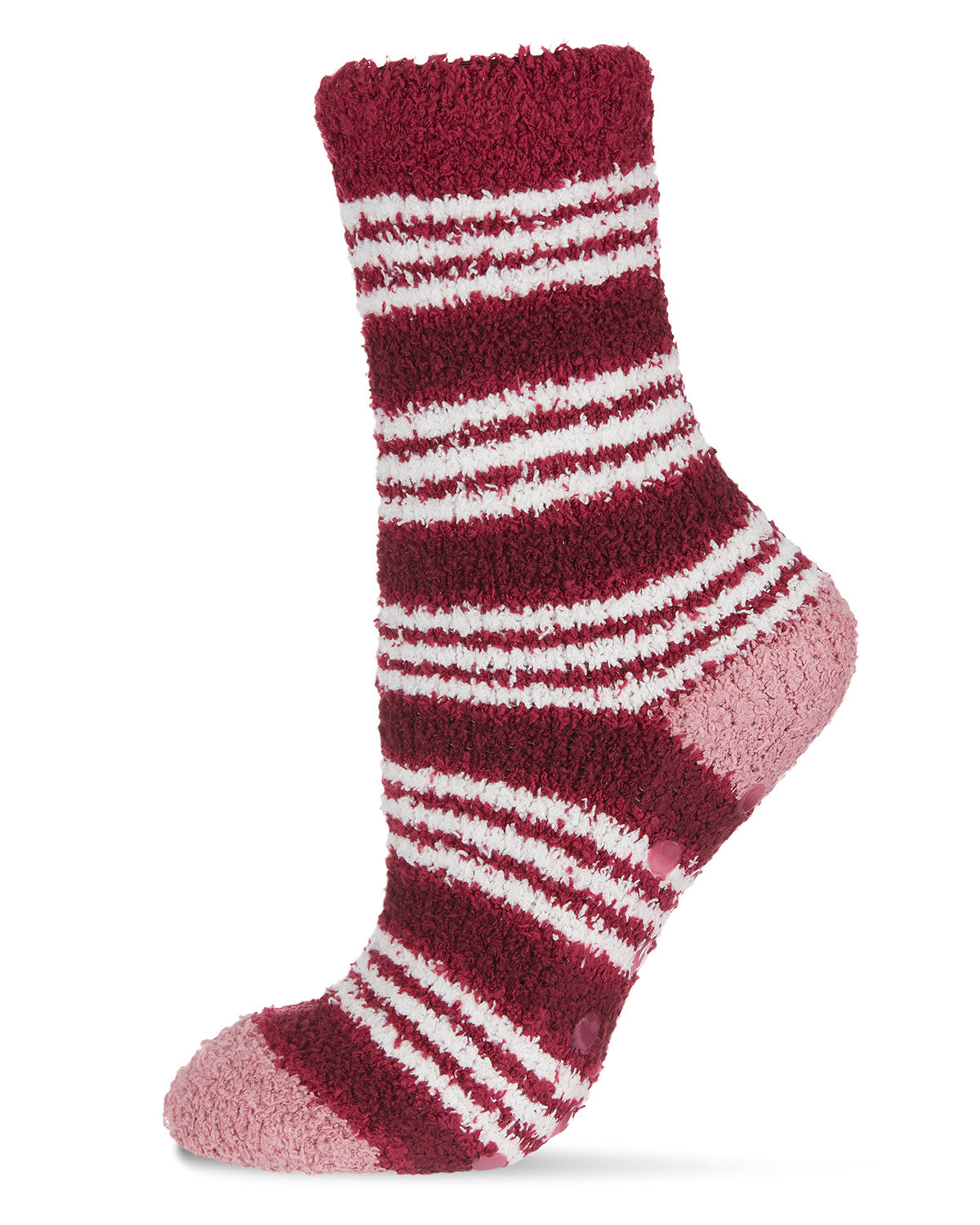 Red Stripe Cozy Sock & Legging Set : Color: Mauve-Black