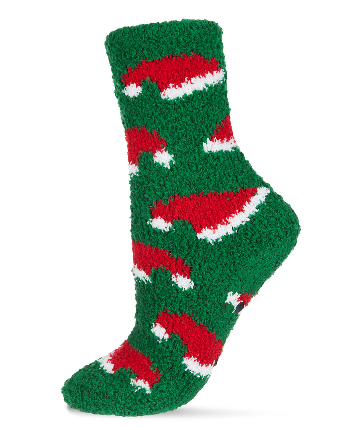Santa Hat Cozy Non-Skid Sock & Legging Set : Color: Green-Black