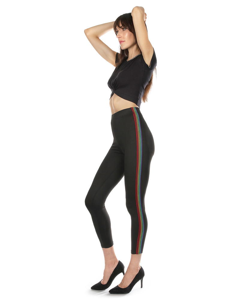 Top 190+ red and black striped leggings latest