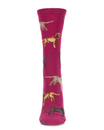 Lovely Labradors Bamboo Blend Crew Sock : Color: Black