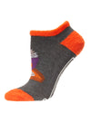 Women's Nice As Pumpkin Spice Low-Cut Non-Skid Socks : Color: Dark Gray Heather